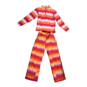 Obermeyer girls ski/snow pants and quarter zip pull over. Size 14